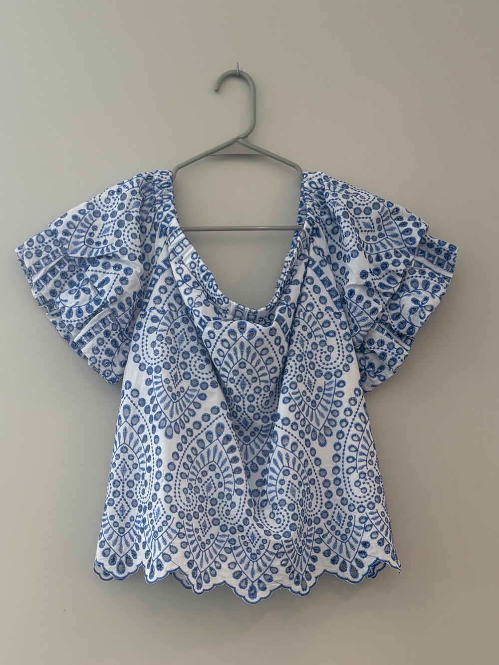LILLY PULITZER Lesley Top Blue and White Size L